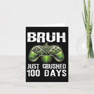 100 Tage SchulGamer Bruh Boys Kids Video Game Karte