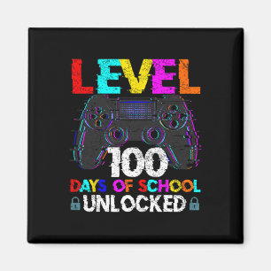 100 Tage SchulGamer-Junge Stufe 100 ungesperrte Ga Magnet