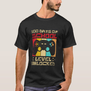 100 Tage schulische Level ungesicherte Videospiele T-Shirt