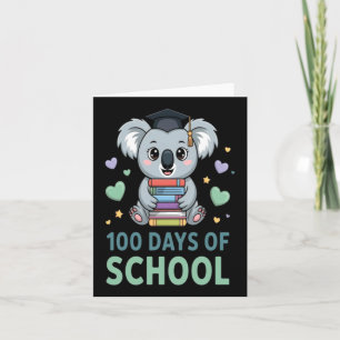 100 Tage Schulkänguru-Schüler Lehrer Karte