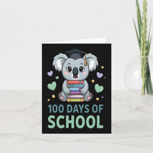 100 Tage Schulkänguru-Schüler Lehrer Karte (Vorderseite)
