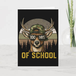 100 Tage Schulkind Reh-Jäger-Junge Camouflage-Jung Karte