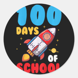 100 Tage Schulkinder 100. Schultag Runder Aufkleber