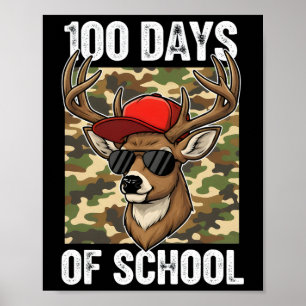 100 Tage Schulkinder Jagd auf Hirsche Jungen Poster