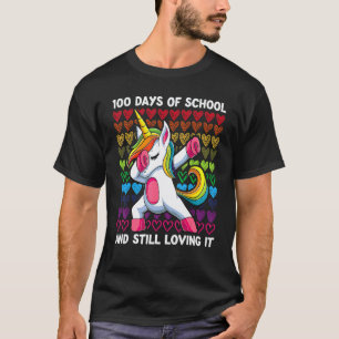 100 Tage Schulkinder Mädchen Dabbing Einhorn Kids  T-Shirt