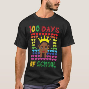 100 Tage Schulkinder Mädchen Schwarzes Afrika Amer T-Shirt