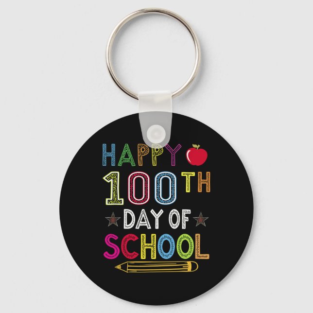 100 Tage Schulkindergeschenk für Schüler Schlüsselanhänger (Vorderseite)