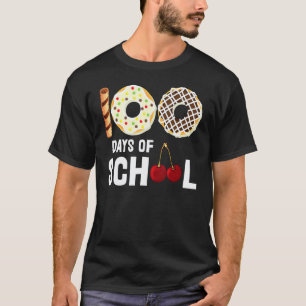 100 Tage Schulle Donut Kirsche Lehrer Schüler 10 T-Shirt