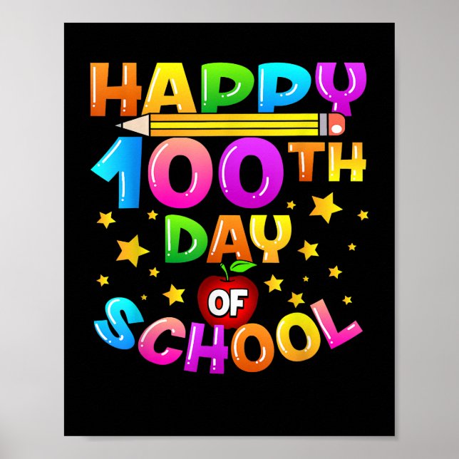 100 Tage Schullehrer 100. Schultag Poster (Vorne)