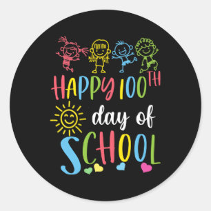 100 Tage Schullehrer 100. Schultag Runder Aufkleber
