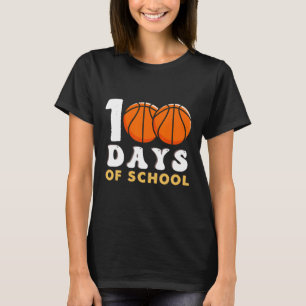 100 Tage Schullehrer Basketball Spaß T-Shirt