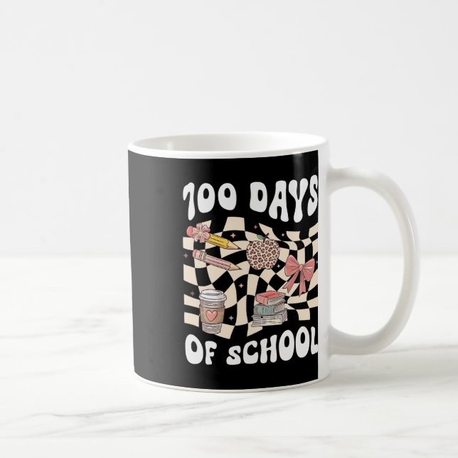 100 Tage Schullehrer Coquette Bow 100. Tag Kaffeetasse (Rechts)