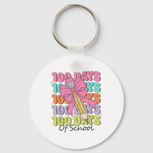 100 Tage Schullehrer Coquette Bow 100. Tag Schlüsselanhänger