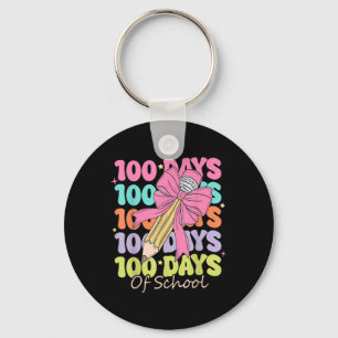 100 Tage Schullehrer Coquette Bow 100. Tag Schlüsselanhänger