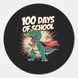 100 Tage Schullehrer Dido Hero 100. Tag Runder Aufkleber