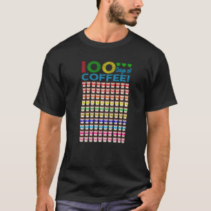 100 Tage Schullehrer Kaffee 100 Tage Cof T-Shirt