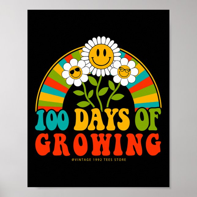 100 Tage Schullehrer Kinder 100 Tage Growin Poster (Vorne)