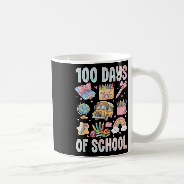 100 Tage Schullehrer Kinder 100 Tage Kaffeetasse (Rechts)
