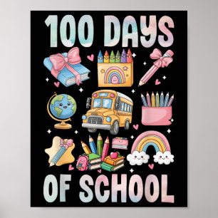 100 Tage Schullehrer Kinder 100 Tage Poster
