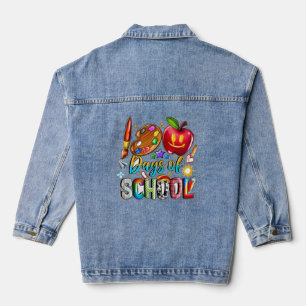 100 Tage Schullehrer & Kinder - Geschenkband Jeansjacke