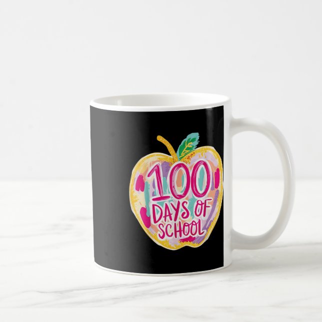100 Tage Schullehrer Kinder Retro Kaffeetasse (Rechts)