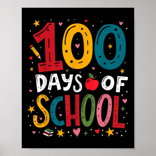 100 Tage Schullehrer Kindermädchen 2025 100. Poster (Vorne)