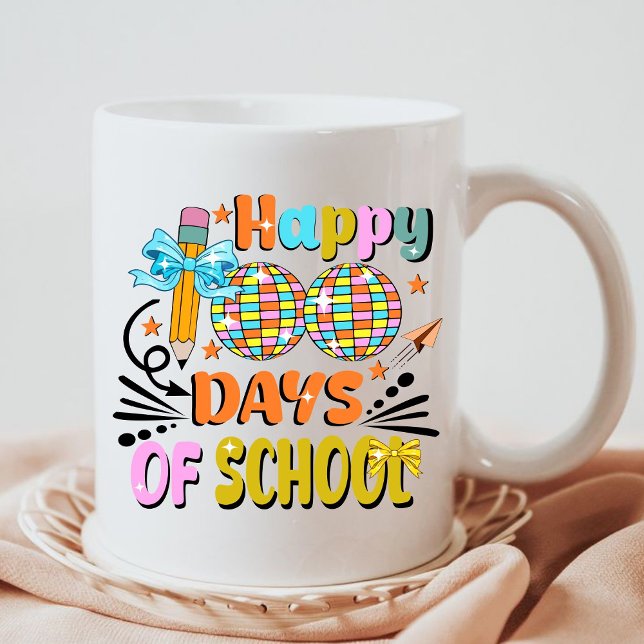 100 Tage Schullehrer. Lehrerbewertung Kaffeetasse (happy 100 days of school mug, teacher gift, teacher appreciation mugs)