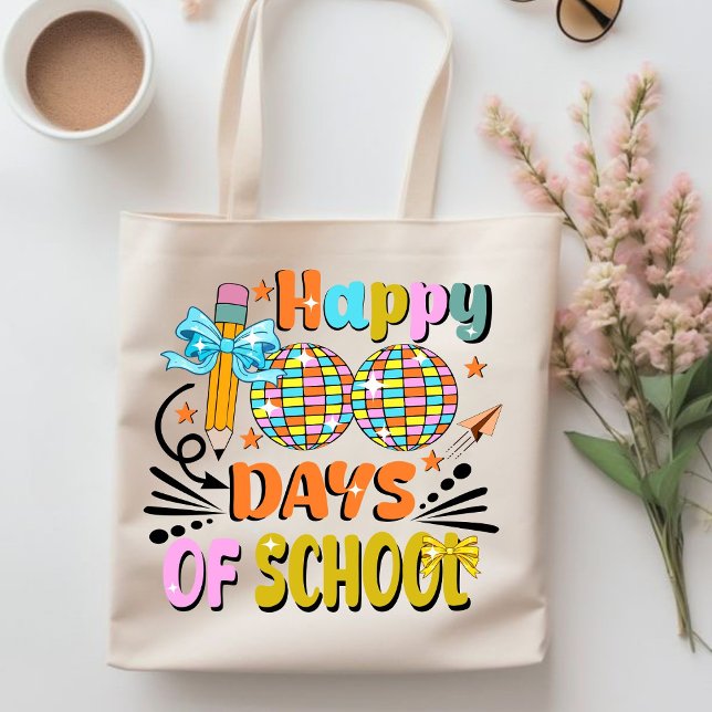 100 Tage Schullehrer. Lehrerbewertung Tragetasche (happy 100 days of school tote bag, teacher gift, teacher appreciation tote bags, teacher)