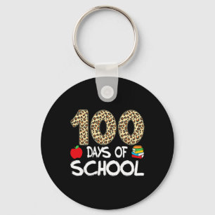 100 Tage Schullehrer Leopard 100. Tag der Schule Schlüsselanhänger