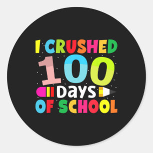 100 Tage Schullehrer oder Student 100. Runder Aufkleber