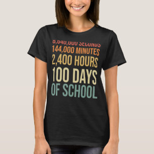100 Tage Schullehrer Outfit 80er Retro Vintag T-Shirt