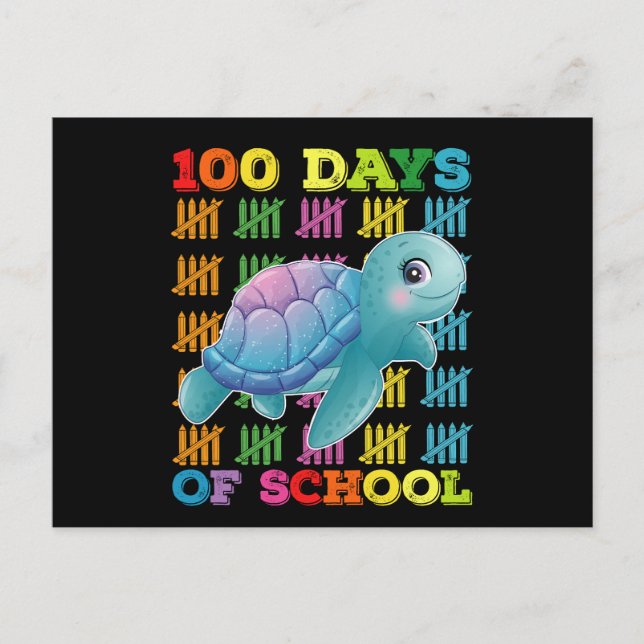 100 Tage Schullehrer Postkarte (Vorderseite)