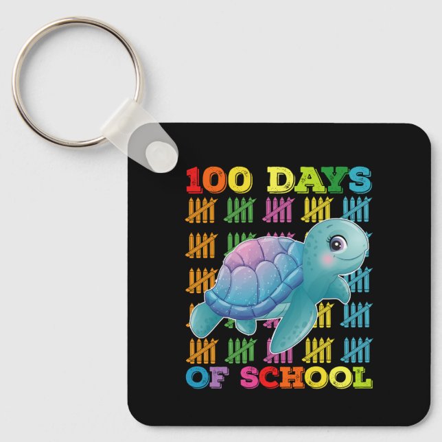 100 Tage Schullehrer Schlüsselanhänger (Vorderseite)