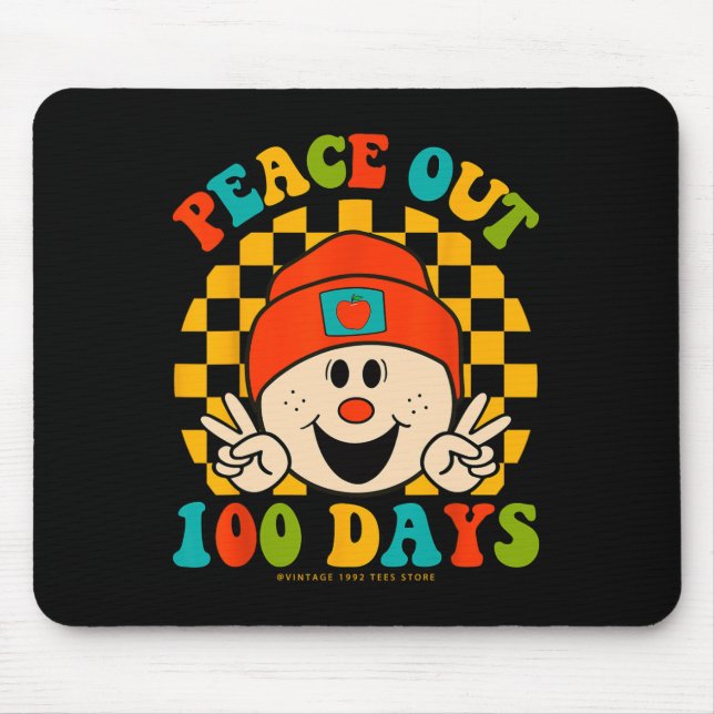 100 Tage Schullehrer Schüler Augen glücklich Mousepad (Vorne)