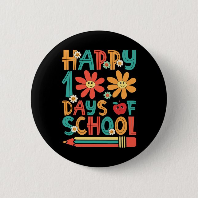 100 Tage Schullehrer Student 100. Tag Button (Vorderseite)