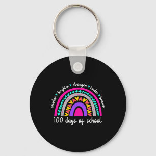 100 Tage Schullehrer Team Wachstum Mindset Cut Schlüsselanhänger