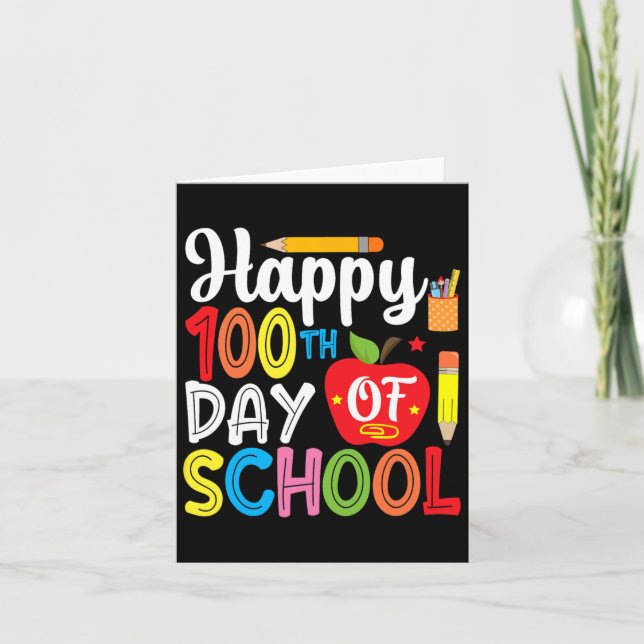 100 Tage Schullehrer und Student 1 Karte (Vorderseite)