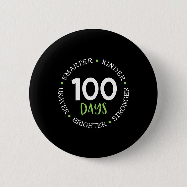 100 Tage Schullehrerteam Kinder Wachstum Minds Button (Vorderseite)