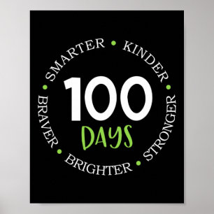 100 Tage Schullehrerteam Kinder Wachstum Minds Poster