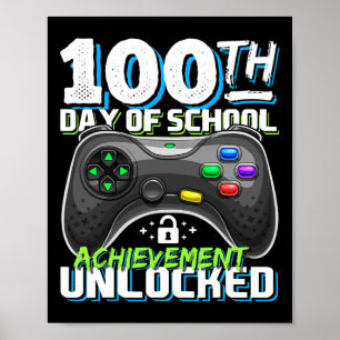 100 Tage Schulleistung - ungesichertes Videospiel Poster