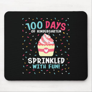 100 Tage Schulmädchen Sprinkled Fun Cupcake Mousepad