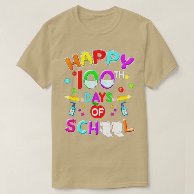 100 Tage Schulmahllehrer und Student T-Shirt (Design vorne)