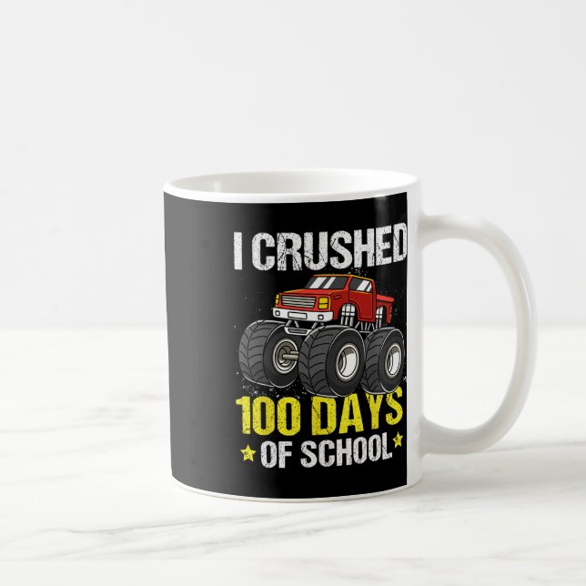 100 Tage Schulmonster-Lkw für Kinder Kaffeetasse (Rechts)