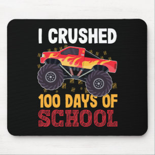 100 Tage Schulmonster Truck Kids Girl zerdrückt Mousepad