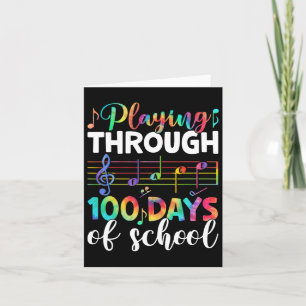 100 Tage Schulmusiklehrer Geschenke 100 Karte