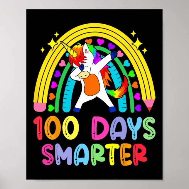 100 Tage Schulregenbogen 100. Schultag Poster (Vorne)