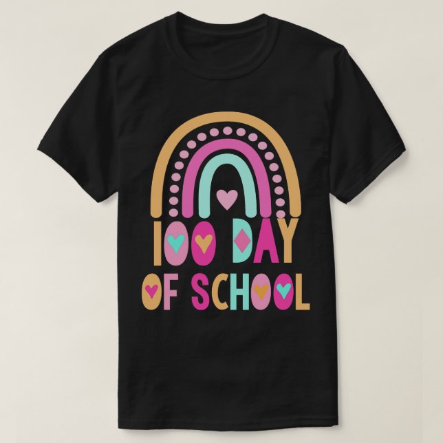 100 Tage Schulregenbogen T-Shirt (Design vorne)