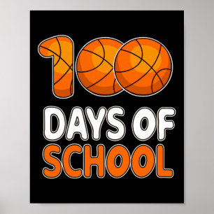 100 Tage Schulskizze Shirt für Kinder Schüler 100 Poster