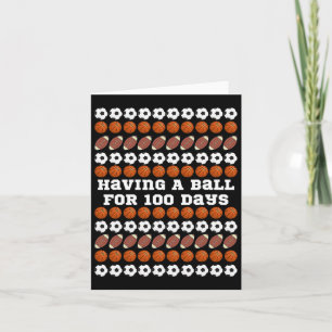 100 Tage Schulsoccer Basketball-Fußball-Boys Karte