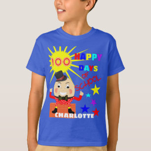100 Tage Schulspass Humpty Dumpty Personalisiert T-Shirt